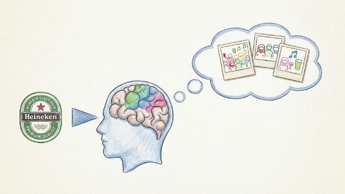 Illustration of the mental picture that comes to mind when thinking of a brand